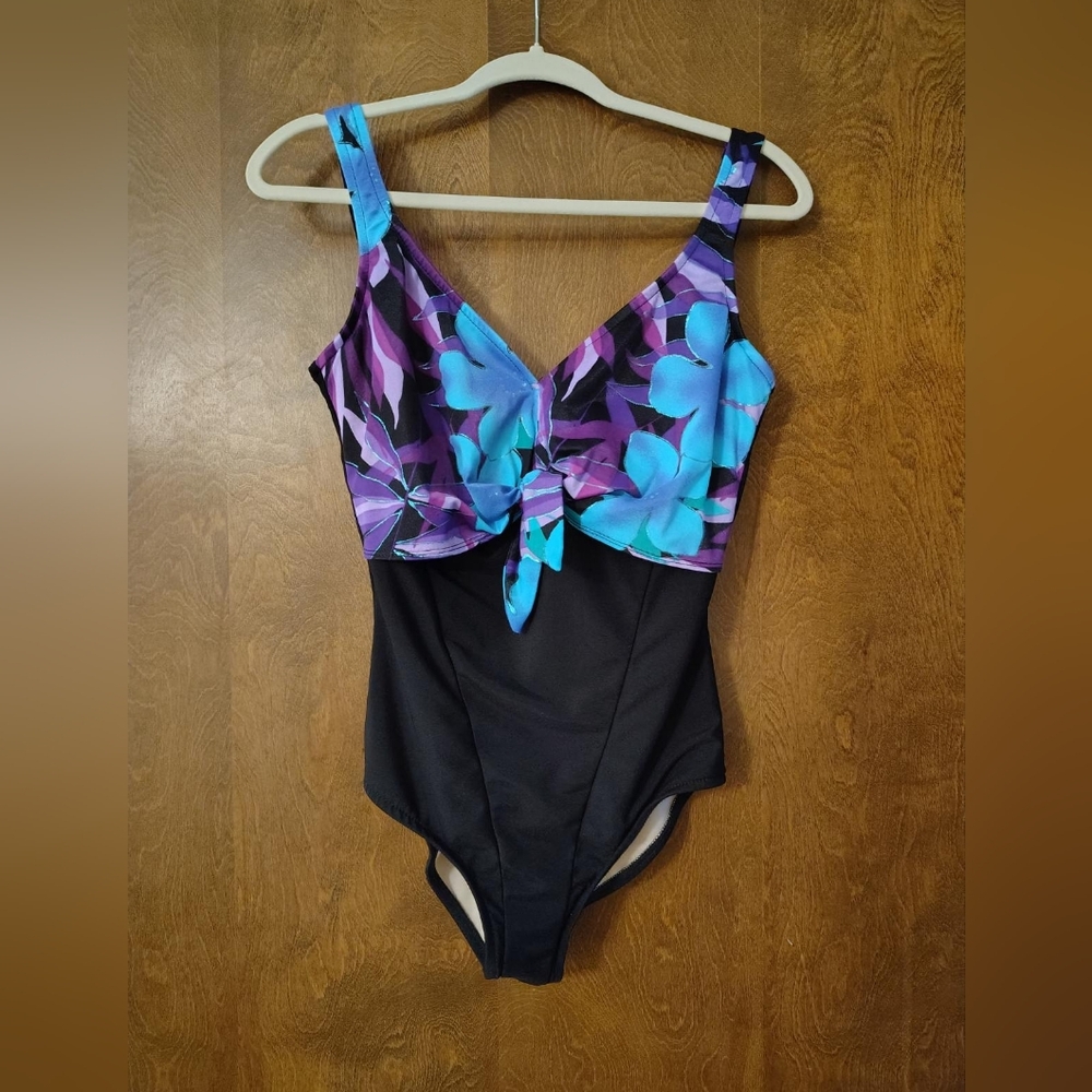 Carol Wior One Piece Floral Swimsuit Womens Size 12